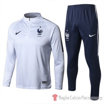Tuta da Track Francia Bambino 2018 Bianco Tuta da Track Francia Bambino 2018 Bianco