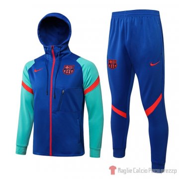 Tuta Con Capucha Del Barcellona 2021-2022 Blu