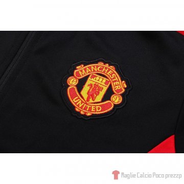 Giacca Tuta Manchester United 22-23 Negro Y Rojo