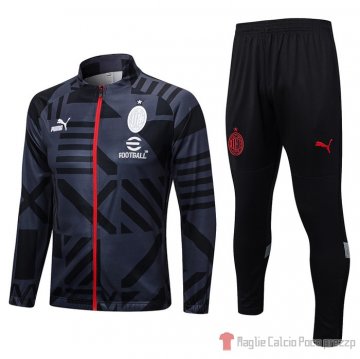 Giacca della Tuta Milan 22-23 Gris Giacca della Tuta Milan 22-23 Gris