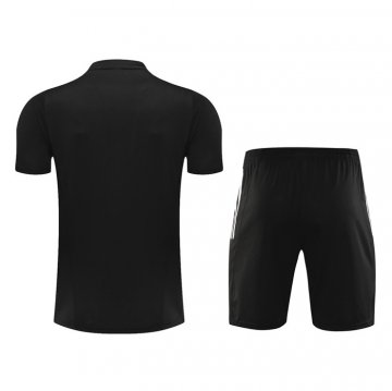 Tuta da Track Real Madrid Manica Corta 23-24 Negro - Pantalon Corto