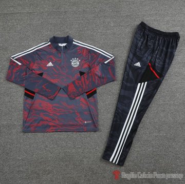 Felpa Della Tuta Bayern Munich 22-23 Rojo Y Gris