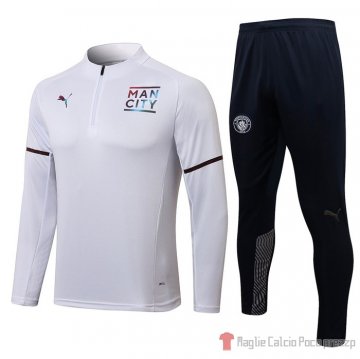 Tuta Da Track Felpa Manchester City 2021-22 Blanco Tuta Da Track Felpa Manchester City 2021-22 Blanco