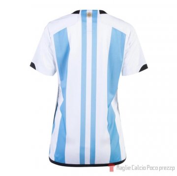 Maglia Argentina 3 Estrellas Home Donna 2022