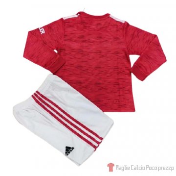 Maglia Manchester United Home Maniche Lunghe Bambino 20-21