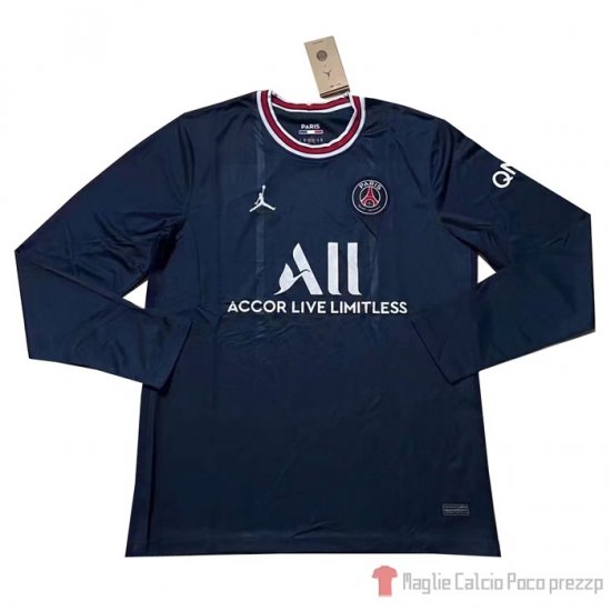Maglia Paris Saint-germain Home Maniche Lunghe 21-22 - Clicca l'immagine per chiudere