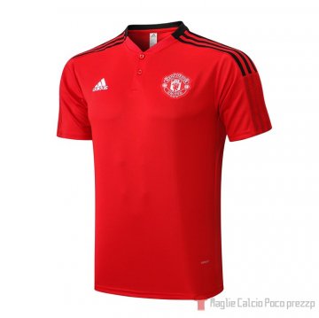 Maglia Polo Manchester United 22-23 Rojo Maglia Polo Manchester United 22-23 Rojo