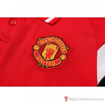 Maglia Polo Manchester United 2021-22 Rosso