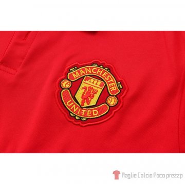 Maglia Polo Manchester United 21-22 Rosso