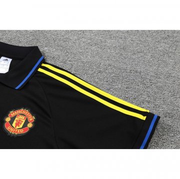 Maglia Polo Manchester United 22-23 Nero E Blu