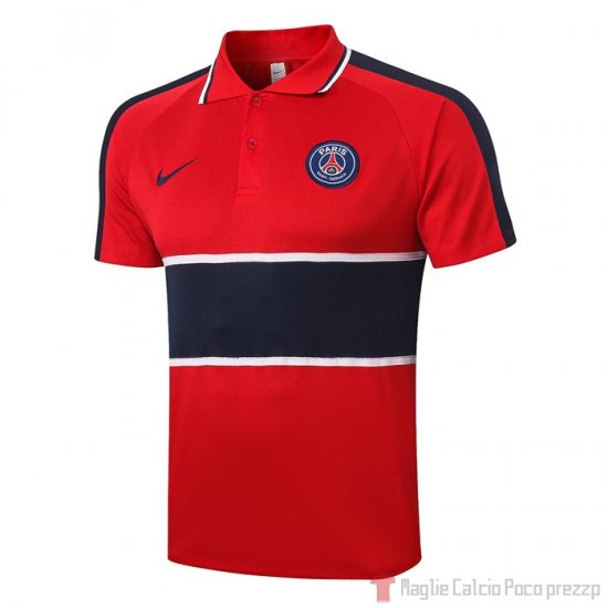 Maglia Polo Paris Saint-Germain 2020/2021 Rosso e Blu - Clicca l'immagine per chiudere