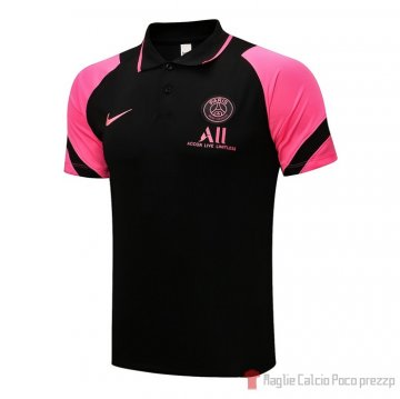 Maglia Polo Paris Saint-germain 21-22 Nero E Rosa Maglia Polo Paris Saint-germain 21-22 Nero E Rosa