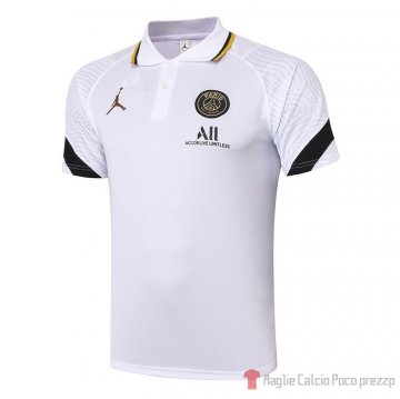 Maglia Polo Paris Saint-germain Jordan 2020-2021 Bianco Maglia Polo Paris Saint-germain Jordan 2020-2021 Bianco