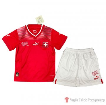 Maglia Svizzera Home Bambino 2022 Maglia Svizzera Home Bambino 2022