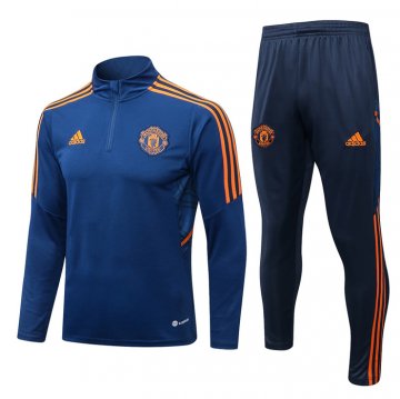 Tuta Da Track Felpa Manchester United 2022-2023 Blu Tuta Da Track Felpa Manchester United 2022-2023 Blu