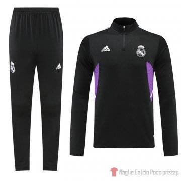 Tuta Da Track Felpa Real Madrid Bambino 22-23 Nero Tuta Da Track Felpa Real Madrid Bambino 22-23 Nero