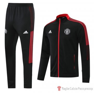 Tuta Da Track Giacca Manchester United 2021-22 Nero