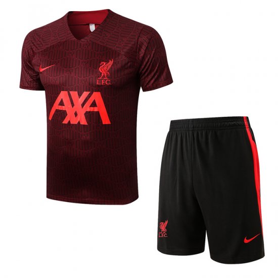 Tuta Da Track Liverpool Manica Corta 2022-2023 Rosso - Pantalon Corto - Clicca l'immagine per chiudere