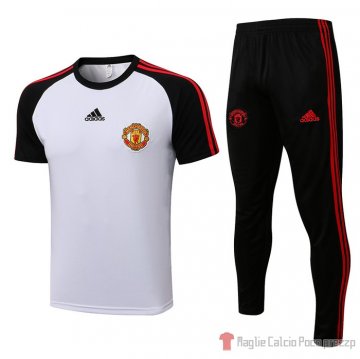 Tuta Da Track Manchester United Manica Corta 2021-2022 Bianco