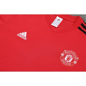 Tuta Da Track Manchester United Manica Corta 22-23 Rosso - Pantalon Corto