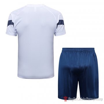 Tuta Da Track Olympique Marsella Manica Corta 22-23 Blanco - Pantalon Corto