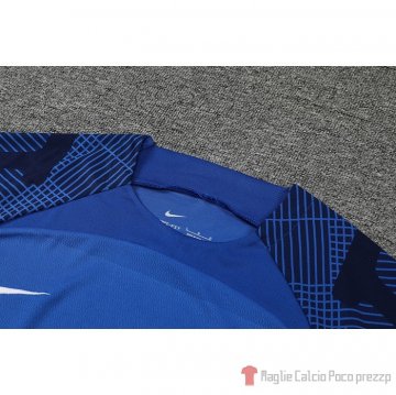 Tuta Da Track Paris Saint-germain Manica Corta 2022-23 Blu - Pantalon Corto