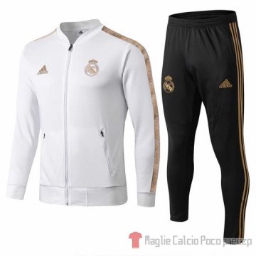 Tuta da Track Real Madrid 2019/2020 Bianco e Oro Tuta da Track Real Madrid 2019/2020 Bianco e Oro
