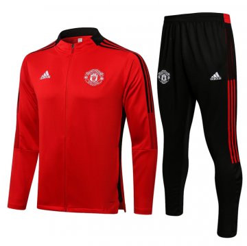 Tuta Giacca Manchester United 21-22 Rojo Y Negro