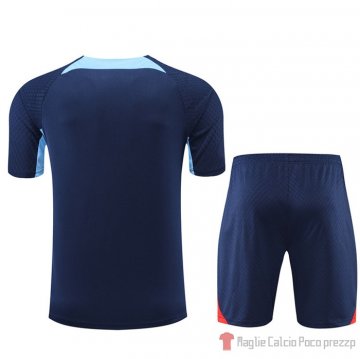 Chandal Del Barcellona Manica Corta 2022-23 Azul - Pantalon Corto