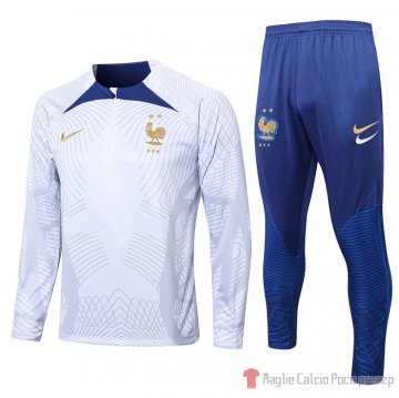 Felpa Della Tuta Francia 2022-2023 Blanco Felpa Della Tuta Francia 2022-2023 Blanco
