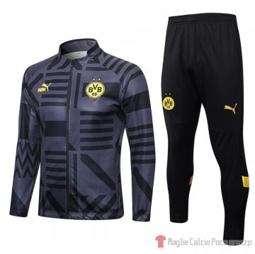 Giacca Della Tuta Borussia Dortmund 22-23 Negro Y Gris Giacca Della Tuta Borussia Dortmund 22-23 Negro Y Gris