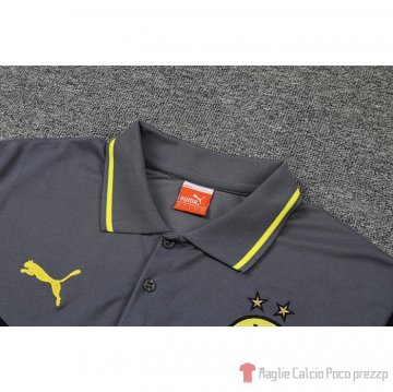 Maglia Polo Borussia Dortmund 22-23 Grigio E Nero