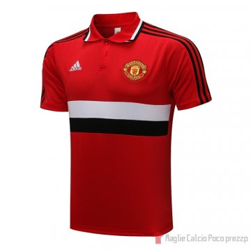 Maglia Polo Manchester United 21-22 Rosso Maglia Polo Manchester United 21-22 Rosso