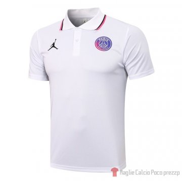 Maglia Polo Paris Saint-germain Jordan 2021-22 Bianco Maglia Polo Paris Saint-germain Jordan 2021-22 Bianco