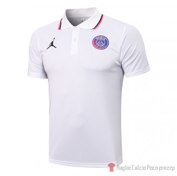 Maglia Polo Paris Saint-germain Jordan 2021-22 Bianco