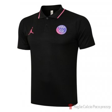 Maglia Polo Paris Saint-germain Jordan 21-22 Nero