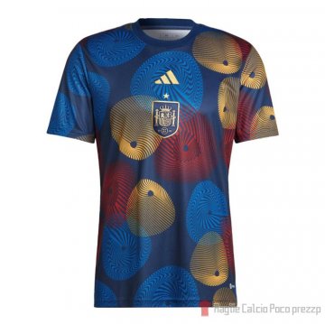 Maglia Pre Partido Del Spagna 2022 Blu