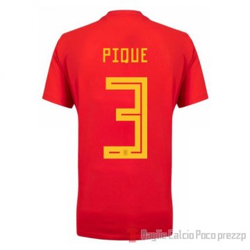 Maglia Spagna Giocatore Pique Home 2018