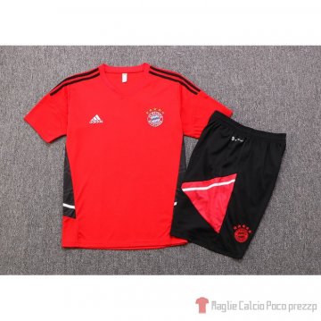 Tuta Da Track Bayern Munich Manica Corta 2022-2023 Rosso - Pantalon Corto