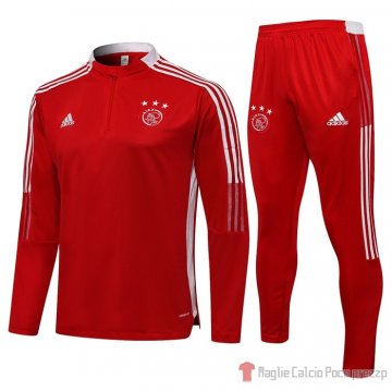 Tuta Da Track Felpa Ajax 21-22 Rosso Tuta Da Track Felpa Ajax 21-22 Rosso