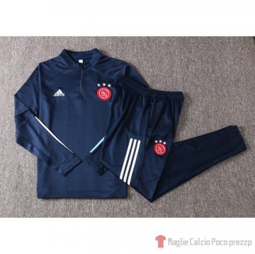 Tuta Da Track Felpa Ajax Bambino 20-21 Blu