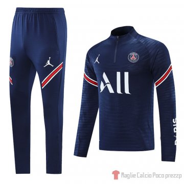 Tuta Da Track Felpa Paris Saint-germain Jordan 22-23 Blu