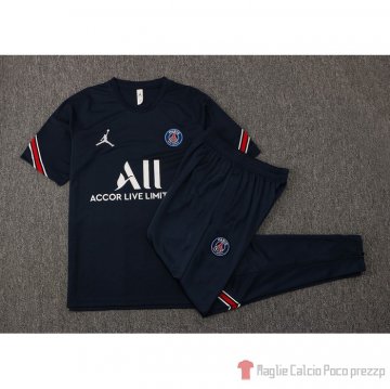 Tuta Da Track Paris Saint-germain Manica Corta 2021-22 Blu