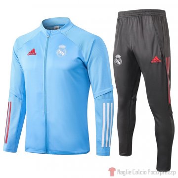 Tuta da Track Giacca Real Madrid 2020/2021 Blu Tuta da Track Giacca Real Madrid 2020/2021 Blu