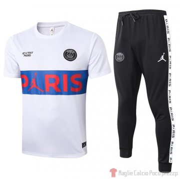 Tuta da Track Paris Saint-Germain Manica Corta 2020/2021 Bianco Tuta da Track Paris Saint-Germain Manica Corta 2020/2021 Bianco