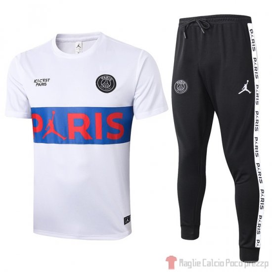 Tuta da Track Paris Saint-Germain Manica Corta 2020/2021 Bianco - Clicca l'immagine per chiudere
