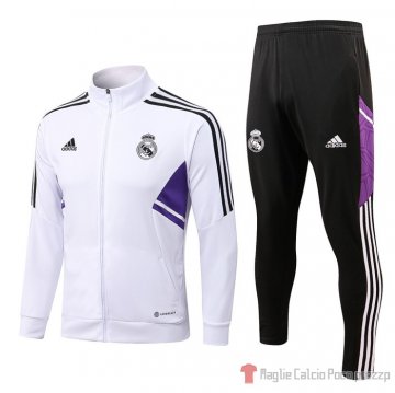 Tuta De Giacca Real Madrid 22-23 Blanco Y Purpura Tuta De Giacca Real Madrid 22-23 Blanco Y Purpura