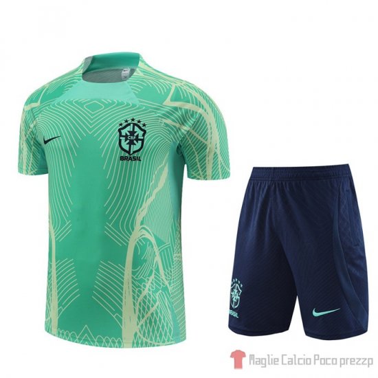 Chandal Del Brasil Manica Corta 2022-23 Verde - Pantalon Corto - Clicca l'immagine per chiudere