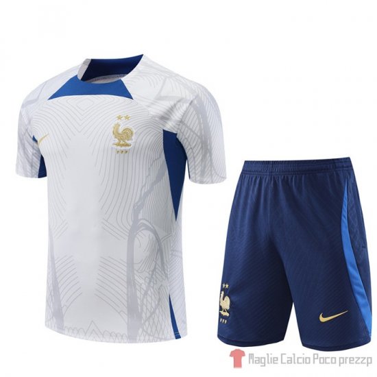 Chandal Del Francia Manica Corta 2022-2023 Blanco - Pantalon Corto - Clicca l'immagine per chiudere
