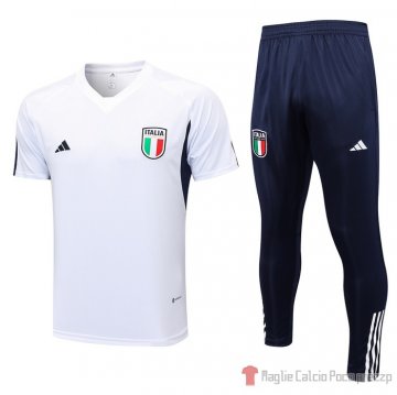 Tuta da Track Italia Manica Corta 23-24 Blanco Tuta da Track Italia Manica Corta 23-24 Blanco